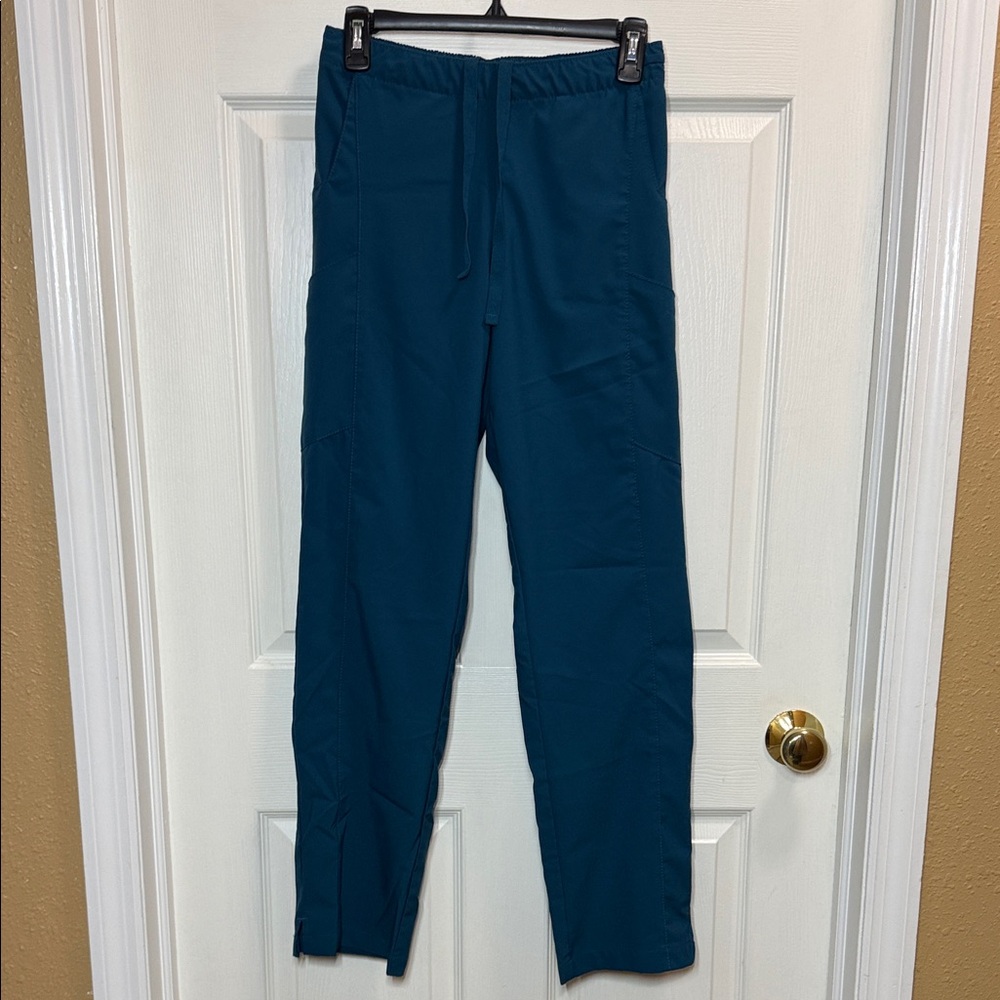 WonderWink Women's Teal Wide Leg Scrub Pants